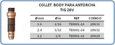 COLLET  BODY PARA ANTORCHA  TIG 26V